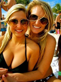 Pair of sexy chick is